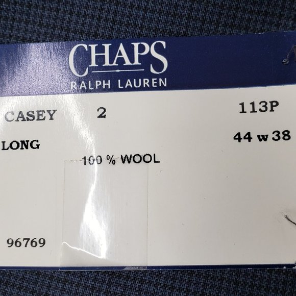 Chaps Ralph Lauren Super 90's Blue Suit